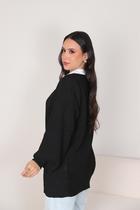 Cardigan Longo de Inverno Manga Bufante Moda Tricot Feminina Outono Inverno Cardigan Longo de Inverno Manga Bufante Moda Tricot Feminina Outono Inverno