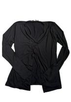 Cardigan Longo Preto Poliéster Infantil BobbyLulu