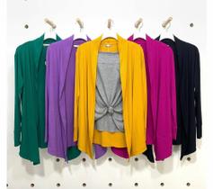 Cardigan Malha Canelado Tam. G