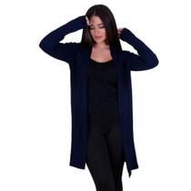 Cardigan Manga Longa Tecido Canelado Casaco Kimono de Inverno Feminino - CARDIGAN FABIANE