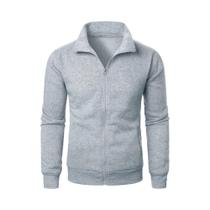 Cardigan Masculino com Zíper - Casaco Esportivo Casual com Capuz e Gola Alta