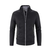 Cardigan Masculino Slim Fit De Tricô Em Cor Sólida Moda Casual Primavera Outono