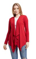 Cardigan plus size feminino casaco kimono com bico manga longa