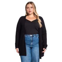 Cardigan Ribana Canela Cereja Rosa Preto 85168