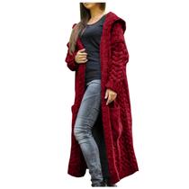Cardigan Sweater Shacket poydgbvr Waffle Knit para mulheres