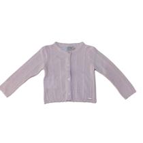 Cardigan Tricot Feminino Infantil Noruega Rosa tam 2