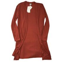 Cardigan Tricot Malha Manga Longa Comprido Overcoat