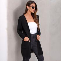 Cardigan Tricot Manga Dobrada Feminina Revanche Atures Cardigan Tricot Manga Dobrada Feminina Revanche Atures
