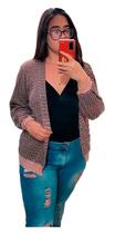 Cardigan Tricot Plus Size Frio Blusa Inverno Moda Outono