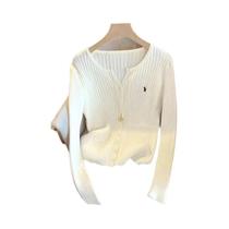 Cardigans De Malha Bordados De Manga Longa Y2K Para Mulheres, Moda Streetwear, Tops Sólidos 2025 Cardigans De Malha Bordados De Manga Longa Y2K Para Mulheres, Moda Streetwear, Tops Sólidos 2025