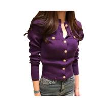 Cardigãs De Manga Longa Para Mulheres, Suéter Tricotado Casual, Estilo Coreano Slim Chic Para Ladies