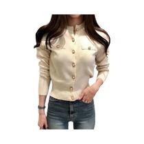 Cardigãs De Manga Longa Para Mulheres, Suéter Tricotado Casual, Estilo Coreano Slim Chic, Tops Cardigãs De Manga Longa Para Mulheres, Suéter Tricotado Casual, Estilo Coreano Slim Chic, Tops