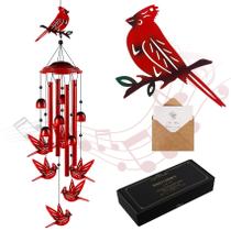 Cardinal Wind Chime Yhmall 89 cm à prova d'água vermelho ao ar livre