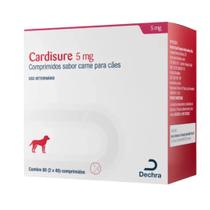 Cardisure 5mg C/ 80 Comprimidos Sabor Carne P/ Cães - Dechra