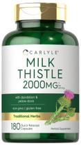 Cardo de leite 2000mg 180 Cápsulas com Dandelion & Yellow Dock Não-OGM, sem glúten por Carlyle