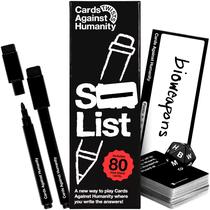 Cards Against Humanity: Expansão S List Novo Jogo de Cartas