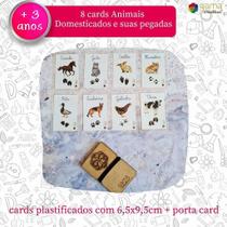 Cards Animais Domésticos e Pegadas (8un) - Jogo Infantil