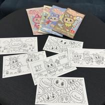 Cards para colorir MONSTROS FOFOS KIT 4 envelopes 24 cards 17x9cm
