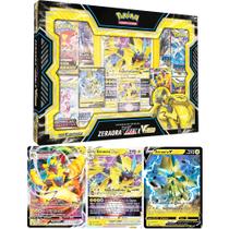Cards Pokemon Box Coleção de Batalha VMax Zeraora ou Deoxys