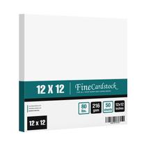 Cardstock S Impressão superfina 12x12 216gsm 50 folhas brancas