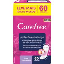 CAREFREE Protetor Diário Proteção Extra Longo com Fragrância 60 Unidades CAREFREE Protetor Diário Proteção Extra Longo com Fragrância 60 Unidades