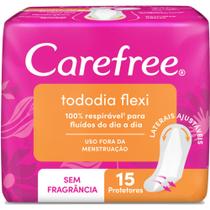 CAREFREE Protetor Diário Todo Dia Flexi sem Fragrância 15 Unidades