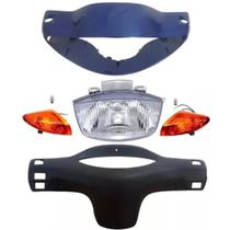 Carenagem C/farol Pisca E Capa Painel Biz 100 Azul 02 Á 03