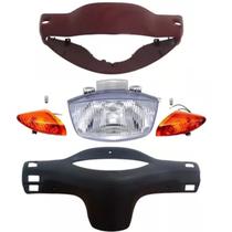 Carenagem C/farol Pisca E Capa Painel Biz 100 Vermelho 04/05