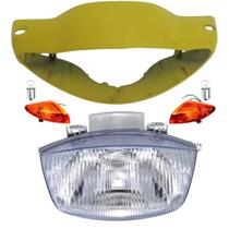 Carenagem Farol Amarela Biz 100 98 Á 99, Bloco, Pisca, Lâmpada