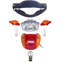 Carenagem Farol Bloco Optico Biz 100 Ano 2005 Azul