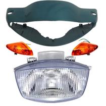 Carenagem Farol, Bloco, Pisca Biz 100 2000 Verde Carenagem Farol, Bloco, Pisca Biz 100 2000 Verde