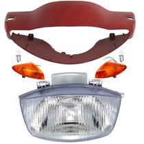 Carenagem Farol, Bloco, Pisca Biz 100 Vermelho 1998 Á 2001