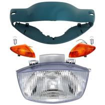 Carenagem Farol Bloco Pisca Dianteiro Verde Biz 100 2005 Carenagem Farol Bloco Pisca Dianteiro Verde Biz 100 2005