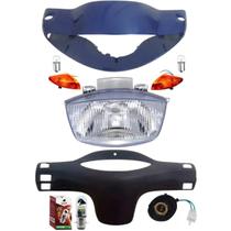 Carenagem Farol, Bloco, Pisca, Lâmpada Biz 100 02 Á 03 Azul