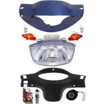 Carenagem Farol, Bloco, Pisca, Lâmpada Biz 100 02 Á 03 Azul