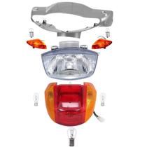 Carenagem Farol, Bloco, Pisca, Lâmpada Biz 100 Prata 02 Á 04