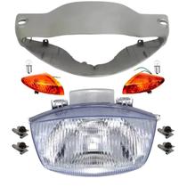 Carenagem Farol, Bloco, Piscas, Presilha Biz 100 Prata 2005