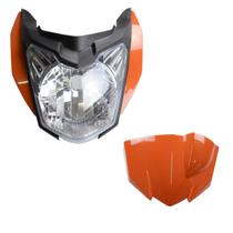 Carenagem Farol Completo Para Moto Fazer 150 SED Ano 2013 a 2015 Cor Laranja Foco Sportive Não Acompanha Lâmpada