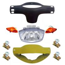 Carenagem Farol E Painel, Bloco, Pisca Biz 100 Es Amarela Carenagem Farol E Painel, Bloco, Pisca Biz 100 Es Amarela