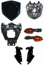 Carenagem Farol Factor 150 2016 2018 + Suporte + Bananinhas + Piscas Cores