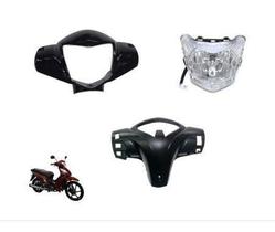 Carenagem Farol + Moldura Painel + Farol Shineray Jet 50/125 Carenagem Farol + Moldura Painel + Farol Shineray Jet 50/125