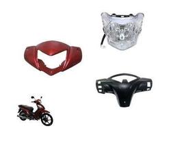 Carenagem Farol + Moldura Painel + Farol Shineray Jet 50/125 - Vermelho Carenagem Farol + Moldura Painel + Farol Shineray Jet 50/125 - Vermelho