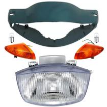 Carenagem Farol, Pisca Dianteiro, Bloco Biz 100 Verde 2001 Carenagem Farol, Pisca Dianteiro, Bloco Biz 100 Verde 2001