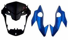 Carenagem Farol Titan160 Abas Laterais Bananinha Azul Carenagem Farol Titan160 Abas Laterais Bananinha Azul