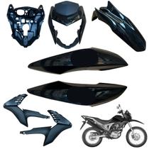 Carenagem Nxr Bros 160 modelo 2016 Até 2021 Aba do Tanque Par de Complementos Frontal Bananinha Aranha Paralama Dianteiro