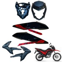 Carenagem Nxr Bros 160 modelo 2016 Até 2021 Aba do Tanque Par de Complementos Máscara Frontal Bananinha Aranha do Painel