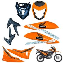 Carenagem Nxr Bros 160 modelo 2016 Até 2021 Aba do Tanque Par de Complementos Tampa Lateral Frontal Bananinha Aranha
