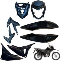 Carenagem Nxr Bros 160 modelo 2016 Até 2021 Aba do Tanque Par de Complementos Tampa Lateral Frontal Bananinha Aranha