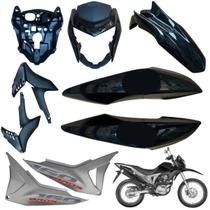 Carenagem Nxr Bros 160 modelo 2016 Até 2021 Aba do Tanque Par de Complementos Tampa Lateral Frontal Paralama Dianteiro
