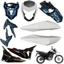 Carenagem Nxr Bros 160 modelo 2016 Até 2021 Aba do Tanque Par de Complementos Tampa Lateral Frontal Rabeta Traseira